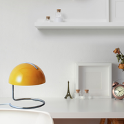 Cookie Mid Century Semi-Sphere & Metal Table Lamp