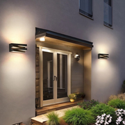 Vik Elegant Multi-Layer Staggered LED Outdoor Wall Sconce IP65 Waterproof, Black/White