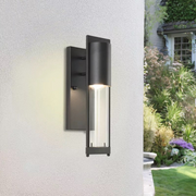 Vik Cylinder Shape Modern LED Wall Light IP65 Waterproof, Black/Bronze