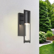 Vik Cylinder Shape Modern LED Wall Light IP65 Waterproof, Black/Bronze